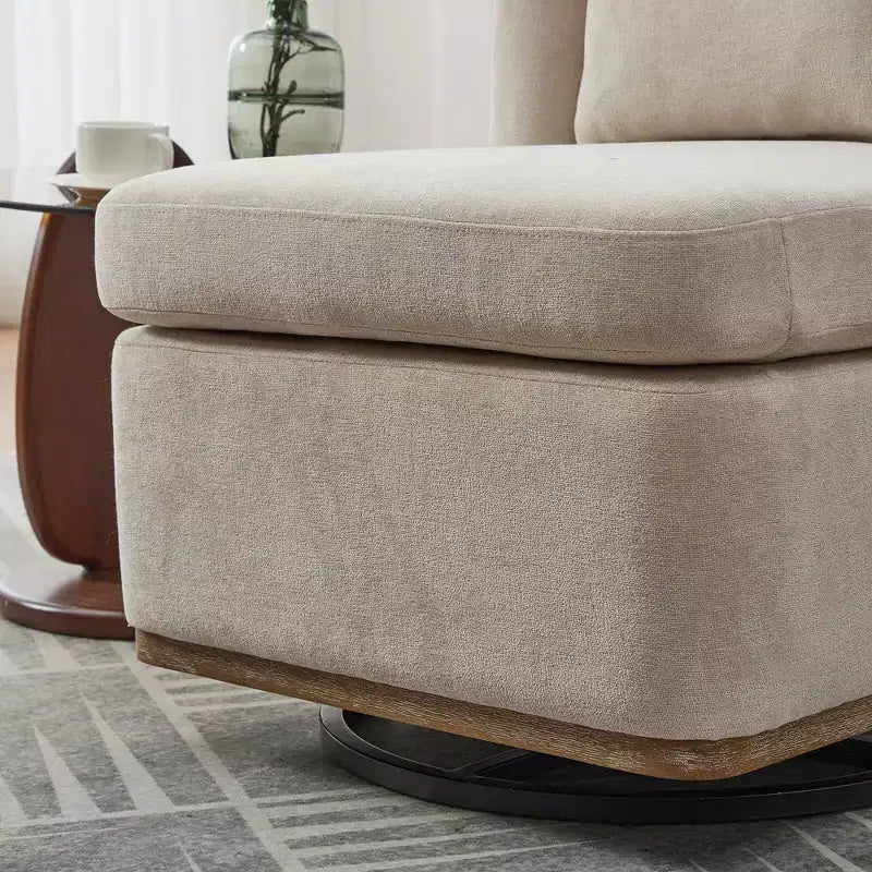 25.2 Fauteuil pivotant moderne en chenille