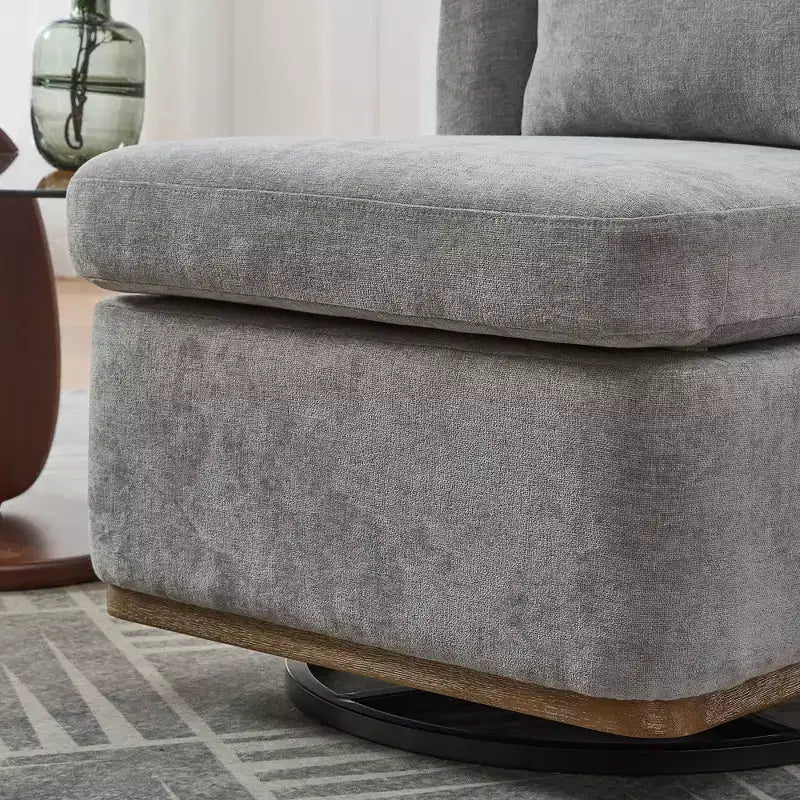 25.2 Fauteuil pivotant moderne en chenille