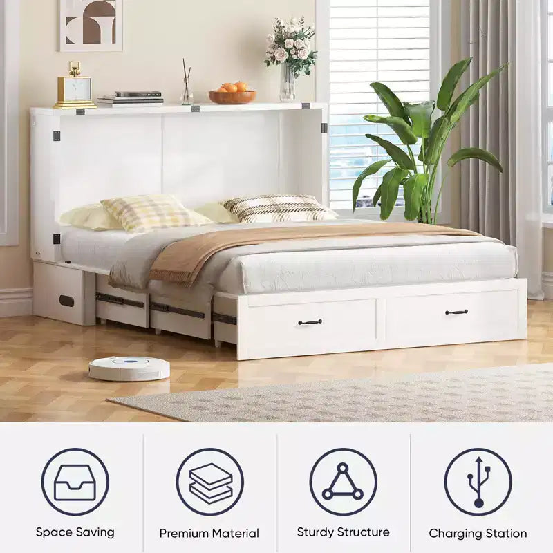 Lit escamotable moderne Queen size
