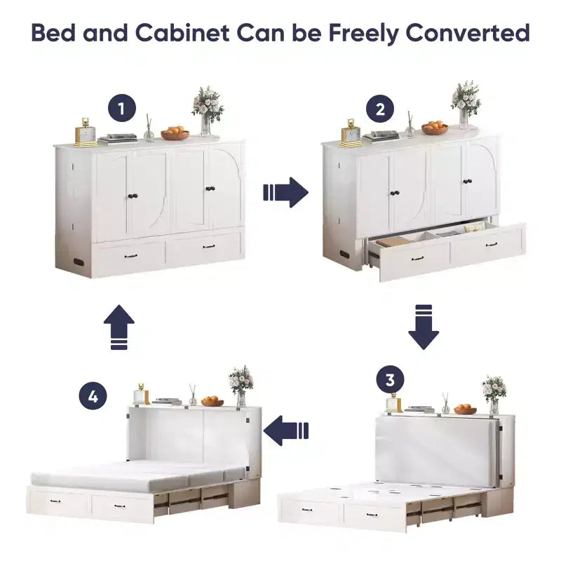Lit escamotable moderne Queen size
