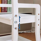 Bureau d'angle pour enfants, ensemble bureau et chaise pour enfants, table d'étude en forme de L pour enfants avec tableau d'affichage, étagères ouvertes, armoires de rangement et tiroirs en tissu