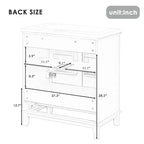 Meuble-lavabo de salle de bain 30 pouces avec lavabo intégré, armoire de salle de bain multifonctionnelle avec portes et tiroir noir