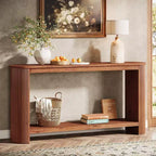 Console en bois massif de 63 po de long