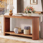 Console en bois massif de 63 po de long