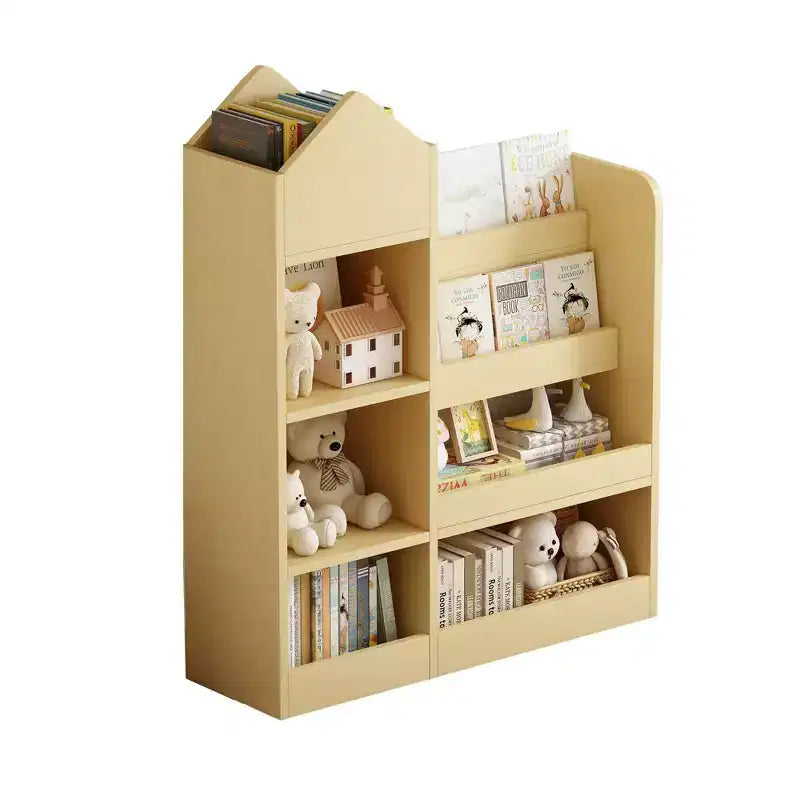 Étagère à Livres pour Enfants en Bois avec 6 Compartiments