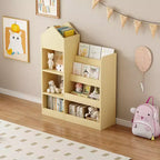 Étagère à Livres pour Enfants en Bois avec 6 Compartiments