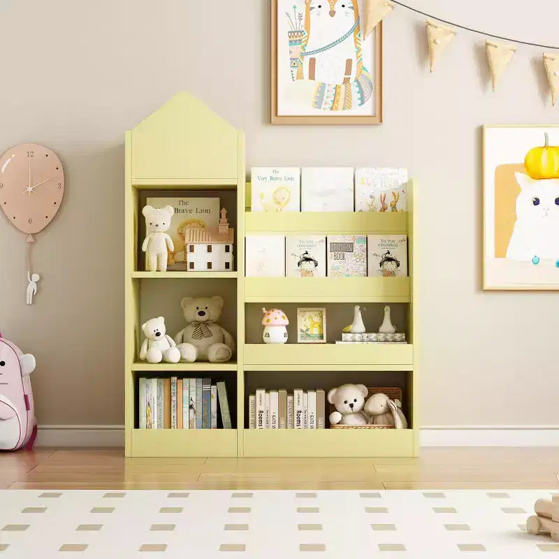 Étagère à Livres pour Enfants en Bois avec 6 Compartiments