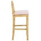 Tabouret de bar rond en rotin