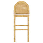 Tabouret de bar rond en rotin