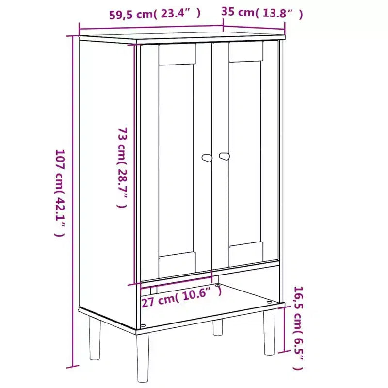 Meuble à chaussures de rangement d'appoint SENJA