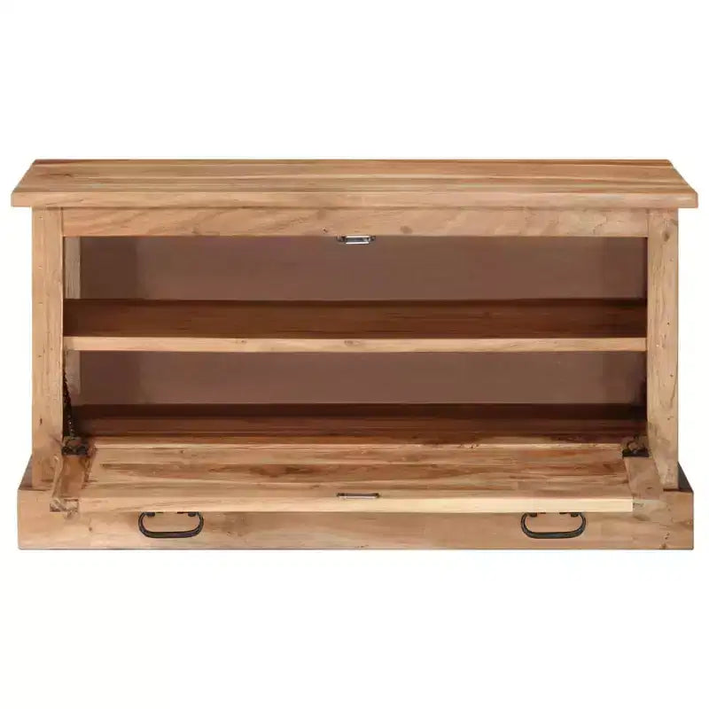 Banc de rangement pour chaussures Bois naturel Bois d'acacia massif
