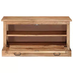Banc de rangement pour chaussures Bois naturel Bois d'acacia massif