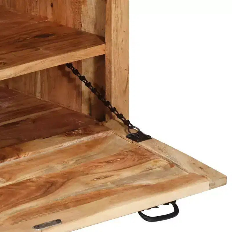 Banc de rangement pour chaussures Bois naturel Bois d'acacia massif