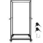 VEVOR Folding Chair Rack, 500 LBS Capacity, Heavy-duty Chair Cart for 60 Chairs,Metal Chair Storage Dolly Chair Holder with Swivel Casters,Matte Black