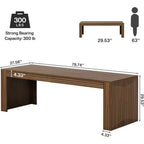 Bureau extra long de 79 pouces