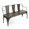 Banc de café en métal et fer forgé