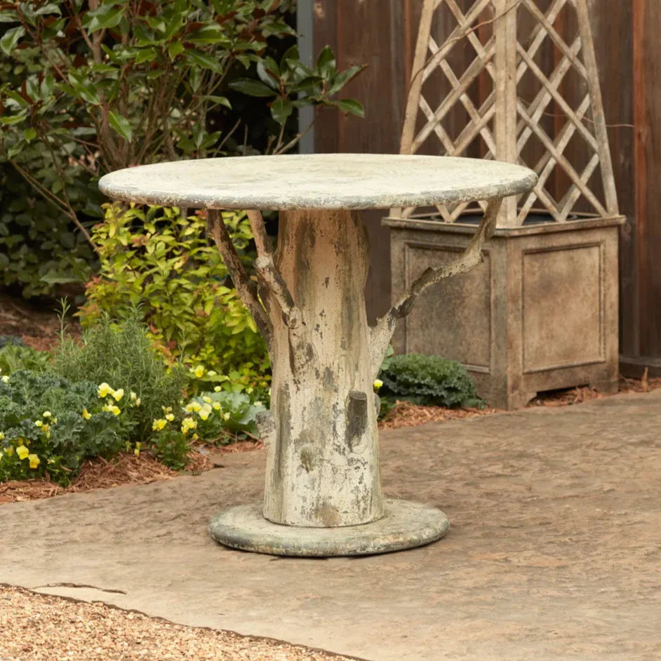 Table tronc d'arbre en faux bois