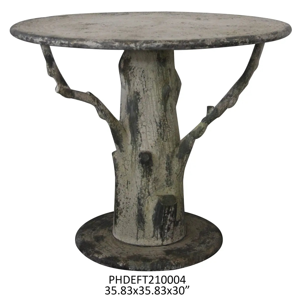 Table tronc d'arbre en faux bois