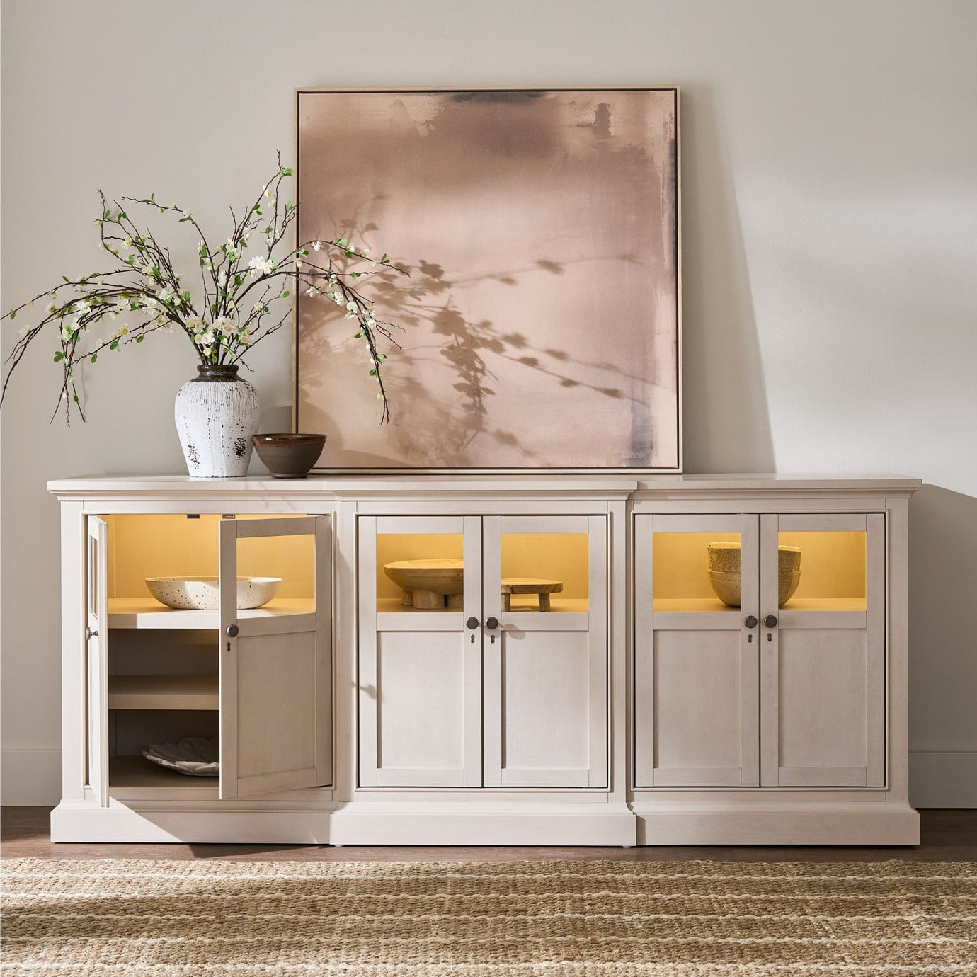 Buffet en verre et bois Birchaven Willow