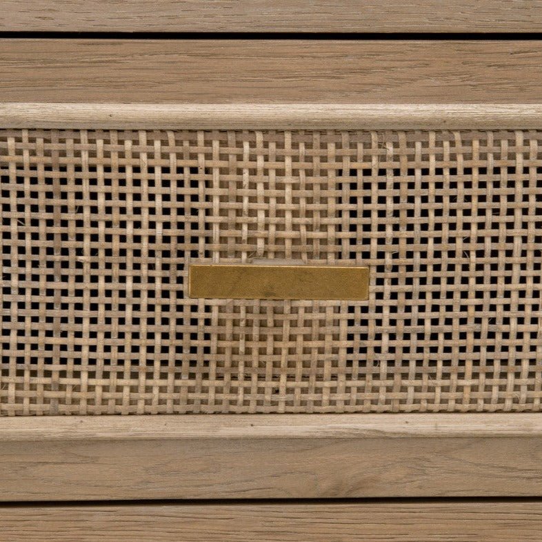 Meuble TV en cannage